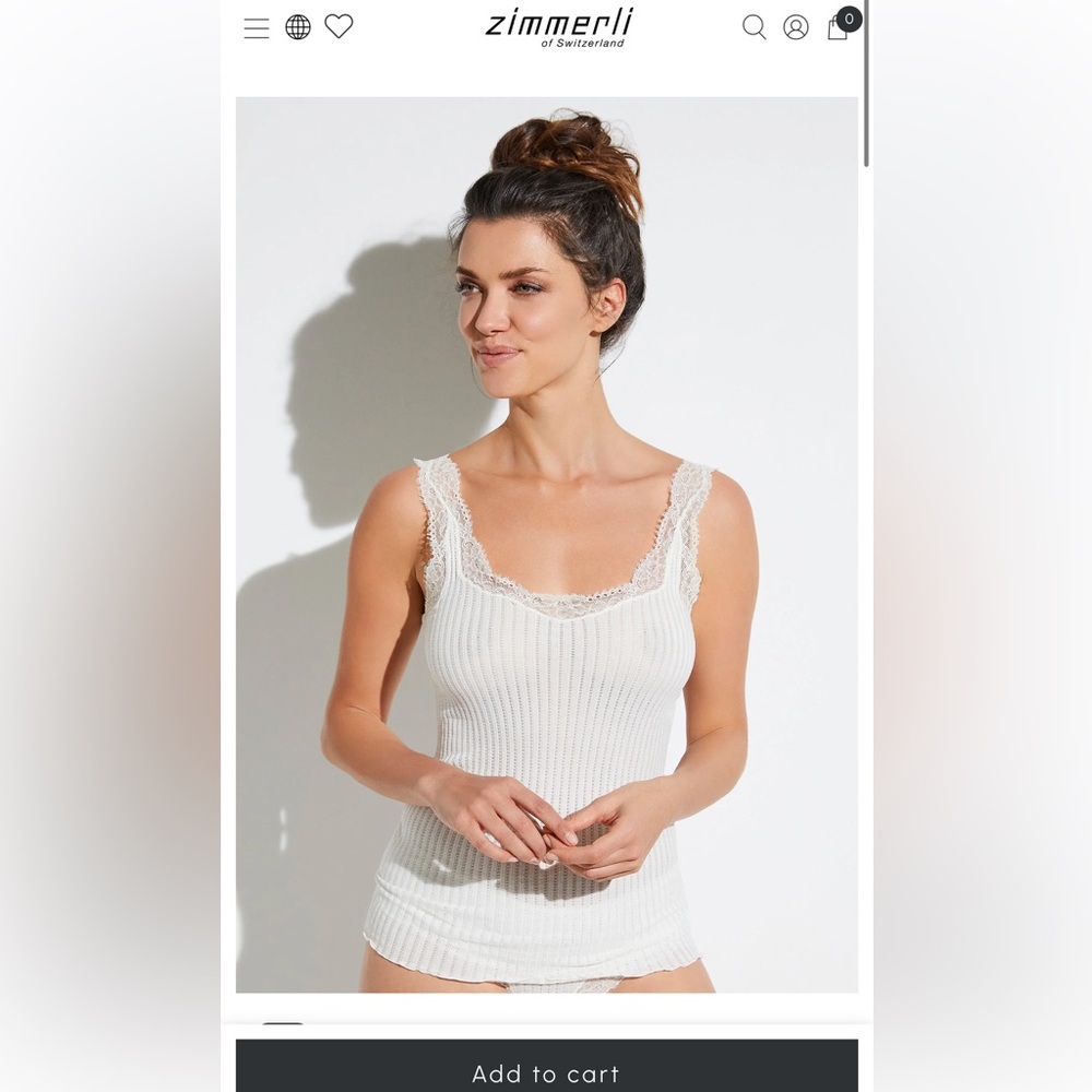 NEW Cream Lace-Trimmed Ribbed Tank Top